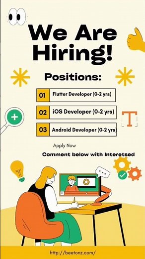 Beetonz Infotech Hiring in Surat Flutter ,iOS & Android Developer jobs 0-2 years #itjobs #short