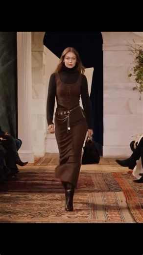 @runwaymodellwalks on Instagram: "Gigi Hadid opening the Ralph Lauren F/W’26-27 #modeling #runway #catwalk #fashion #supermodels"