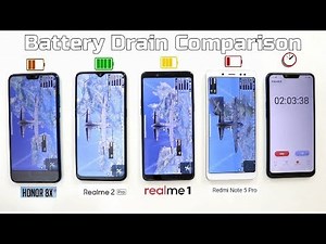 Honor 8x Vs Realme 2 Pro Vs Realme 1 Vs Redmi Note 5 Pro Battery Drain Comparison I Hindi