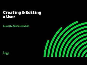 Sage CRM: Creating & Editing a User
