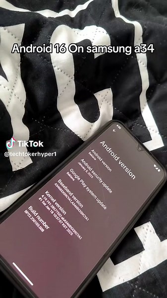Android 16 en Samsung A34: Buen rendimiento