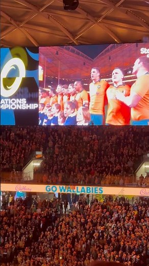 Advance Australia Fair at the opening match between Wallabies vs Ireland. 2026 Nations Championship