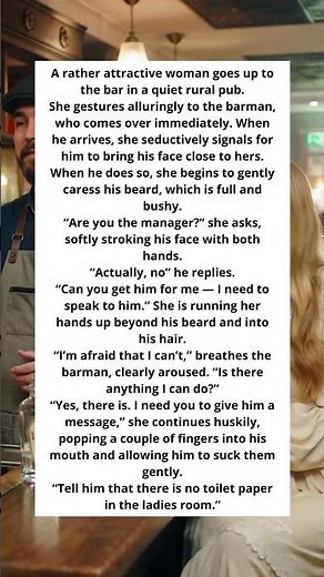 Why Did She Flirt with the Bartender?