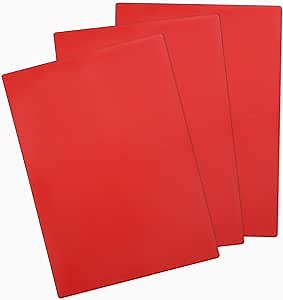 yeesport 3PCS Rubber Stamp Sheets for Laser Engraving Machine, A4 Size Engraving Soft Rubber Mats for Laser Cutter to Make Rubber Stamps, 0.09 Inch Dark Red Rubber Carving Blocks (Red)