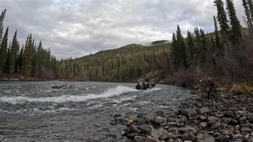 Testing Canadas first fully engineered 100% plastic jet boat. Testing with only 40 hp. Bounces and slides off rocks with 0 damage . Engineered to be 40-50% lighter than aluminum boats and last longer because plastic absorbs the rock impacts like a golf ball and rebounds without fatigue. We will be building 4 custom boats for 2026 and will be taking orders in November 2025 . This model has 74” wide bottom 17.5 long. 29” high sides and can handle up-to 115 hp outboard and weighs approx 700 lbs. #t