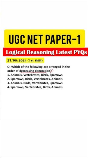 Logical Reasoning for UGC NET | UGC NET Paper 1 | STUDY POINT #ugcnet #wbset