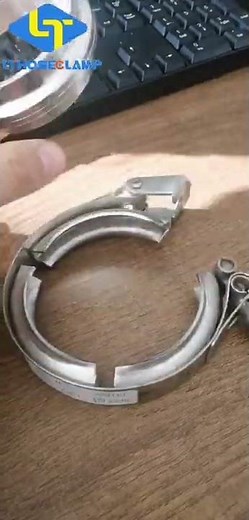 T bolt V band clamp and flanges set exhaust system connect solution