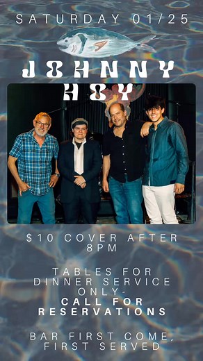 Mark your calendars! 🗓️ Johnny Hoy and the Bluefish return Saturday, January 25th!🎶 Let’s dance, dine, and enjoy amazing tunes.🍽️ Tables available for dinner service only (or subject to a table charge). Space is limited — thank you for your understanding!🍸 Bar is first come, first served.🎟️ $10 cover after 8 PM.Reservations highly recommended! (774) 678-4233 | Glen Cove Hotel & Restaurant