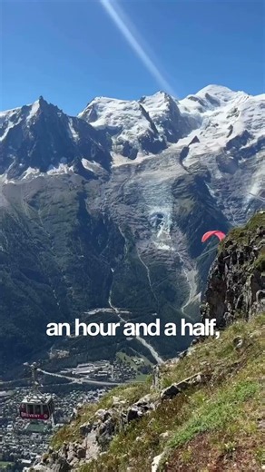 In Chamonix, one cable car ride drops you at the best view of Mont Blanc in the valley 🇫🇷 Le Bréve