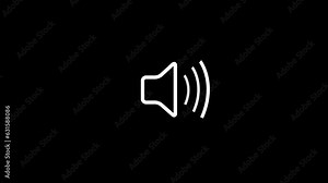 Sound, music, speaker Audio technology, music, and sound. 4k Animation of speaker volume. voice and soundtrack wave equalizer. Audio Technology, Music control , and Sound. audio frequency sound wave.