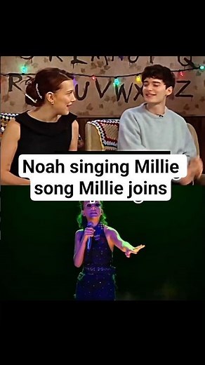 Noah Schnapp singing Millie Bobby Brown Rap song #strangerthings