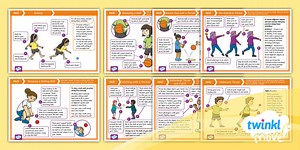 KS1 Rolling, Throwing and Catching Skills Teacher Card Pack
