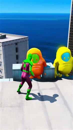 GTA 5 Epic Water Ragdolls | Spider-Man Jumps/Fails Ep.18 #Shorts