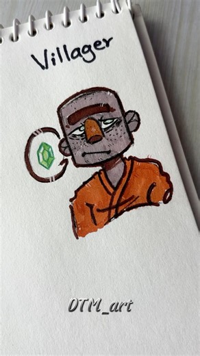 How to draw cute mobs (zombies, piglin, villager) #drawing #tutorial #minecraft #fpy