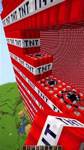 Minecraft Tnt vs Villager 😂 Wait For End (World's Smallest Violin)#minecraft #shorts