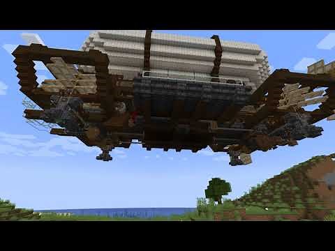 MINECRAFT CARGO AIRSHIP WITH MAGNET! | Create Aeronautics Mod
