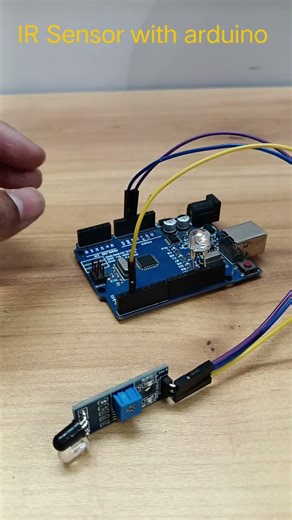 IR sensor with arduino #arduino #science #infrared #robotics #robot #shorts