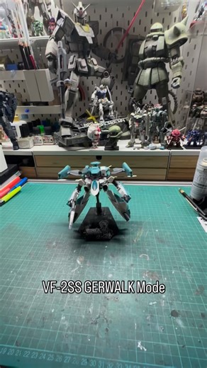 Hi-Metal R VF-2SS GERWALK mode #macross #macrossii #vf2ss #vf2ssvalkyrieii #gerwalk | Lifeinplasticmodelkits