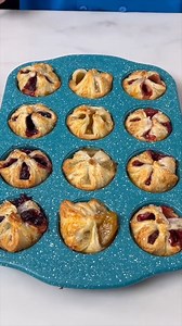 Muffin Tin Mini Pies These cute treats are yummy too! original video produced by Network Media LLC, Home Hacks and Easy Snacks and Robyn Q | Home Hacks & Easy Snacks