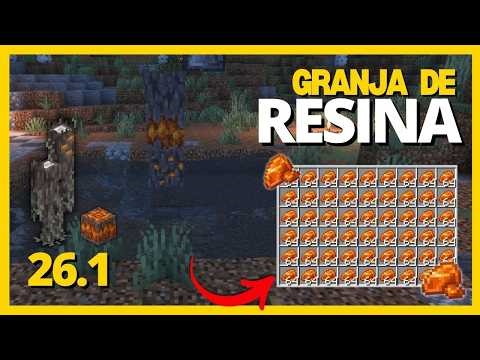 Cómo Hacer una GRANJA de GRUMO de RESINA en Minecraft 26.1 ⚡ FARMEA RESINA INFINITA Fácil