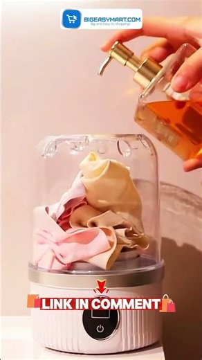 Mini Portable Electric Washing Cup for Underwear and Socks #home #ytshorts #appliances #laundry