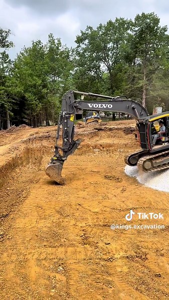 Digging a Foundation on a Golf Course in Wentzville, Missouri