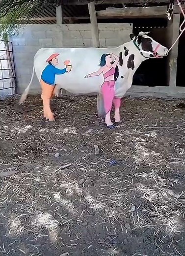 Artistic Cow Painting with a Twist.