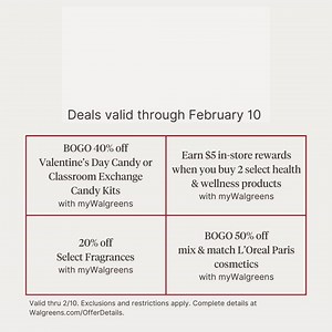 This Valentine’s Day send love and save with this week’s deals: http://us.wlgrns.com/6182pvCme | Walgreens