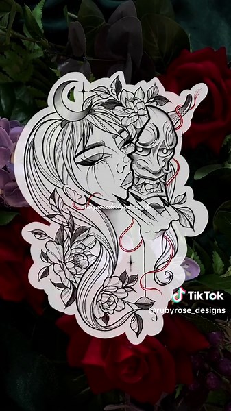 Black and Red Tattoo Designs for Women