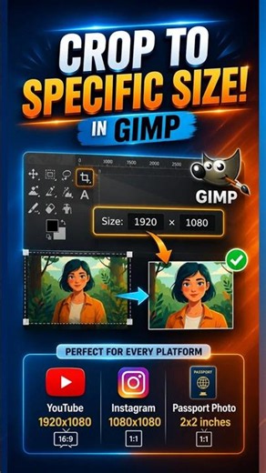 How to Crop Images to an EXACT Size in GIMP (Fast & Easy!)