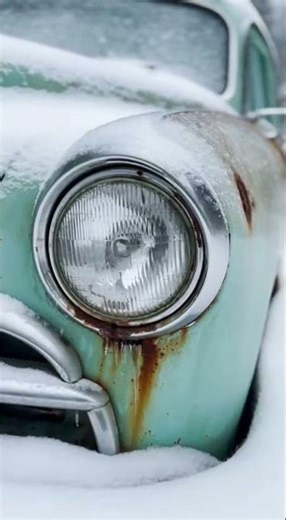 This car has been frozen in snow for decades