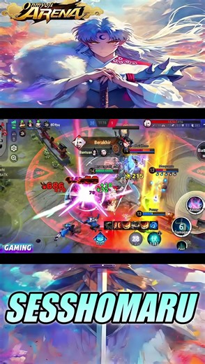 Sesshomaru 100% INSANE DAMAGE! - Pro Gameplay Onmyoji Arena #onmyojiarena #sesshomaru