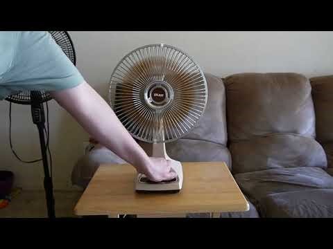 Brown Galaxy 9" Oscillating Table Fan