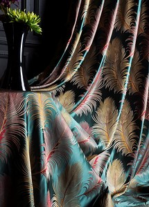 Luxury Green Leaf Pattern Curtains - Floral Drapes for Bedroom, Living Room & Kitchen, Custom Size Drapes, Backtab Curtains, Gift for Home - Etsy