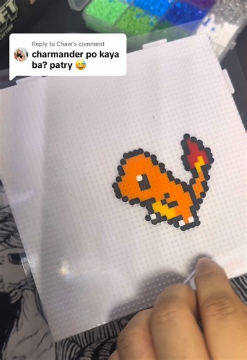 Creating Charizard with Perler Beads