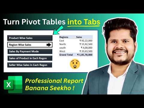Turn Pivot Tables into Tabs in Excel | Create a Professional Report Layout