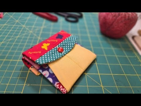 Patchwork tutorial ✂️🪡Make Fantastic Wallet 👌🧵just with leftover scrap fabrics #diy #handmade #craft