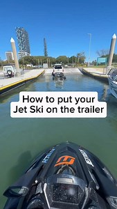 How to put your jet ski on the the trailer the EASY way! Take note this is suitable for most trailer and ramps, only do this once you are comfortable and confident at riding your jet ski as you don’t want to ride through your cars back window. #jetskitips #jetski #seadoo #yamaha | Jet Tech