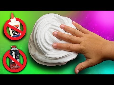 Fluffy Slime without Glue or Shaving Cream! DIY Fluffy Slime How To/ NO BORAX