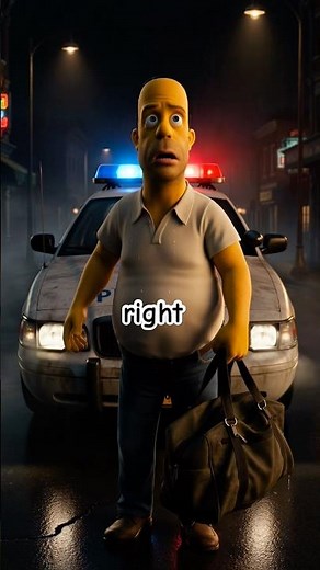 Homer Simpson CAUGHT by Police in REALISTIC 4K! 😱 D'oh Chase Scene #bartsimpson #simpsonizeme