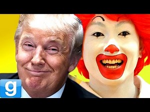 DONALD TRUMP VISITS MCDONALD'S! - Gmod Funny Donald Trump Mod (Garry's Mod)