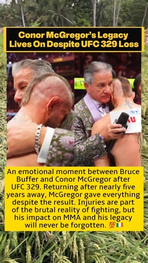 💥💪🏻Conor McGregor And Bruce Buffer Emotional Moment UFC 329 #ufc #ufc329 #conormcgregor