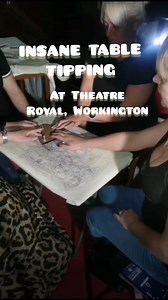 INSANE TABLE TIPPING ..At Theatre Royal Workington ##tabletipping #paranormal #hauntedtheatre #paranormalactivity #reels #viralreels | Paranormal Investigations Crew UK | Facebook