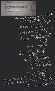 (i) What is the measure of height of the pyramid? (ii) Estimate... | Filo