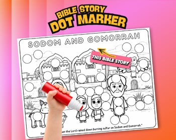 Sodom Gomorrah Dot Marker Activity Genesis 19:24 Bible Craft