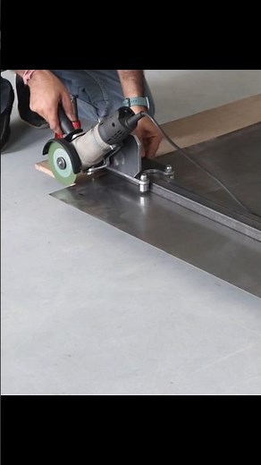 Angle grinder sliding guide for perfect straight cut #diyproject #metalworking #anglegrinder