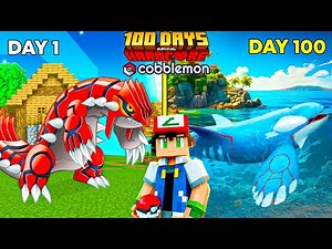 I Survived with 6 LEGENDARY POKEMONS in 100 Days in Cobblemon