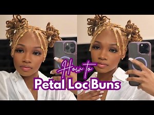 First Time Doing Petal Loc Buns On Short Locs | Petal Loc Bun Tutorial