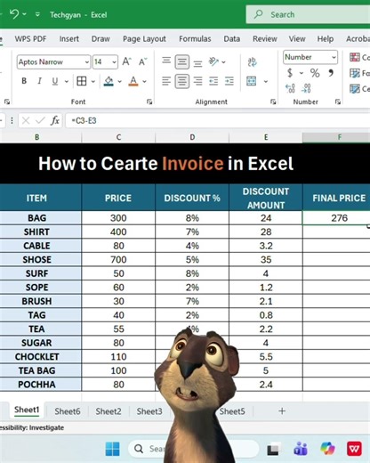 Excel for Beginners: Make an Invoice in 60 Seconds
