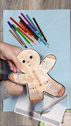 Christmas Gingerbread Man Math Activity | Winter Bulletin Board Ideas